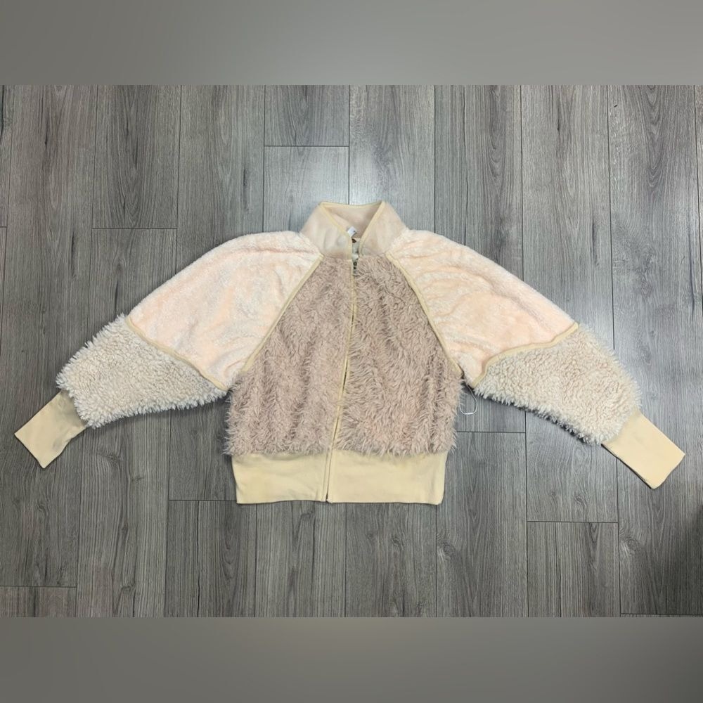 FREE PEOPLE FP One - Aurora Jacket in Creme Light Tan Combo Sz XL NWOT‎